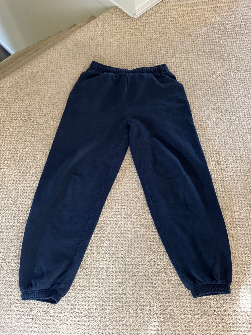 navy blue aritzia sweatpants size M